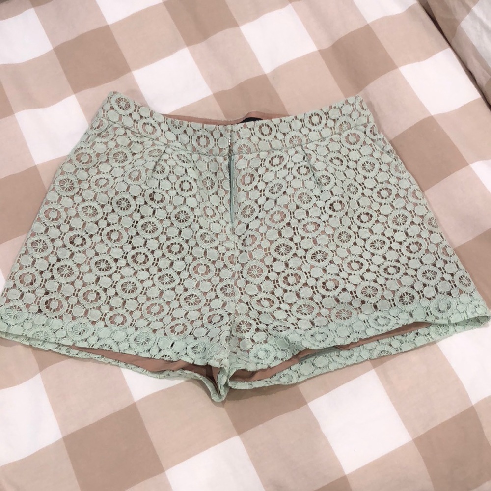Victoria Beckham for Target mint lace shorts